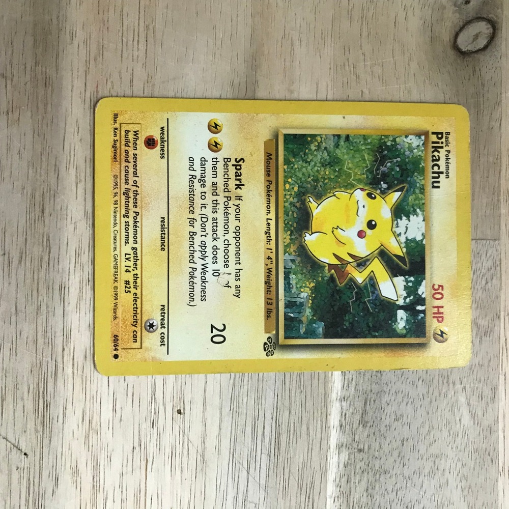Pokemon Pikachu 60/64 Jungle Set 1999 Wizards of the Coast WOTC Common Card